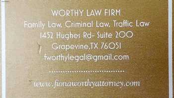 FIONA WORTHY ATTORNEY AT LAW