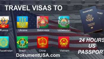 Dokument USA. Los Angeles U.S. Passport. Travel Visas