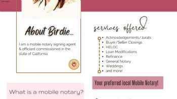 Birdie's Always on Time Mobile Notary