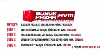 Büyük Pazar Avm Giresun Mal Pazarı Şubesi