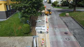 Schule Bushaltestelle in Betrieb