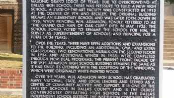 W. H. Adamson High School - Texas Historic Commission