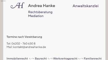 Kanzlei Rechtsanwältin Andrea Hanke