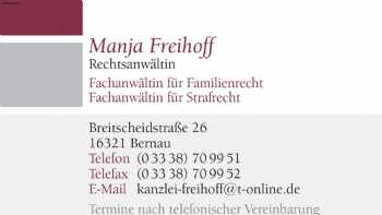 Manja Freihoff Rechtsanwältin