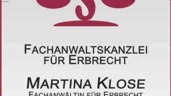 Kanzlei für Erbrecht - Martina Klose (Fachanwältin für Erbrecht und Fachanwältin für Steuerecht)