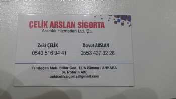 Çelik Arslan sigorta Aracılık işlemleri LTD. ŞTİ