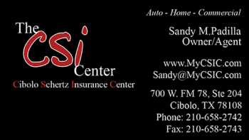 Cibolo Schertz Insurance Center &quotThe CSI Center"